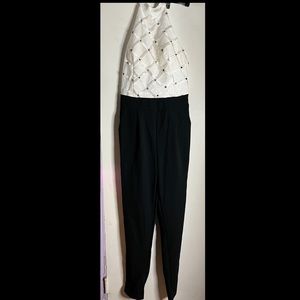 Halter studded fitted jumpsuit